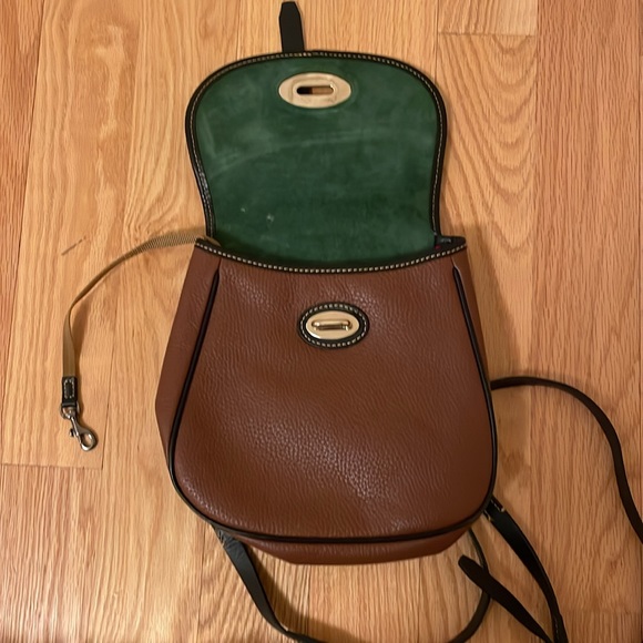 DOONEY & BOURKE LEATHER FLAP BACKPACK PURSE BROWN - Picture 5 of 14